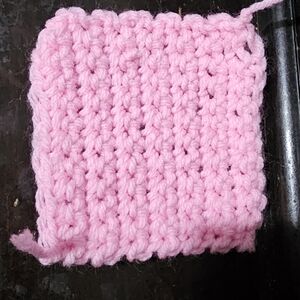 Handmade Pink Crochet Square